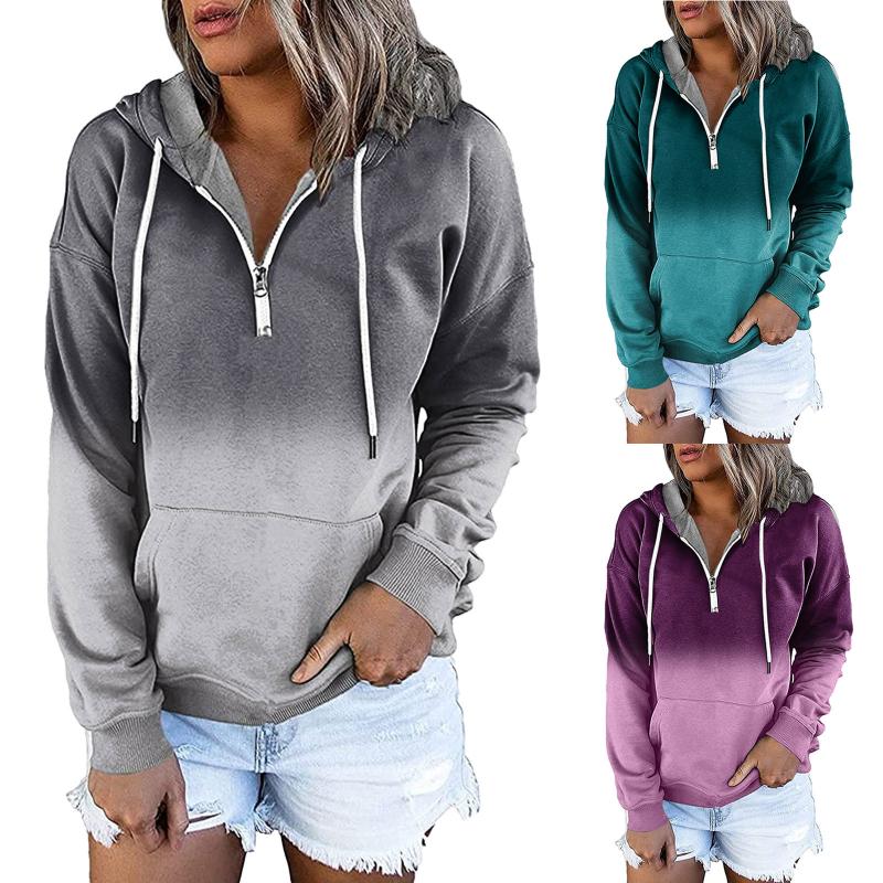 Women' Hoodies & Sweatshirts 2021 Gradient Prints Ladies Long Sleeve Casual Zipper Pullover Clothes With Pocket, Pp
Women' Hoodies & Sweatshirts 2021 Gradient Prints Ladies Long Sleeve Casual Zipper Pullover Clothes With Pocket, Pp