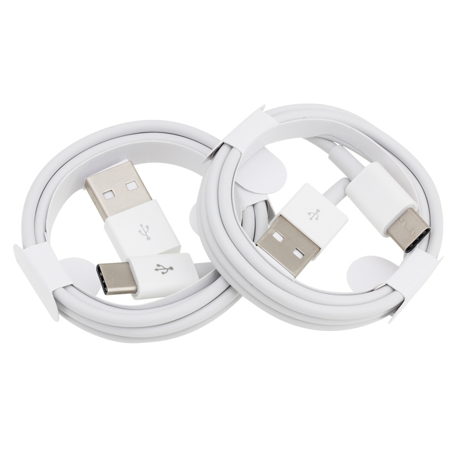 Universal White Quick Charging Cables 1M 3ft 2M 6FT Type c USb-C Micro Cable For Samsung Galaxy S10 S20 S22 S23 Huawei htc lg android phone With Box