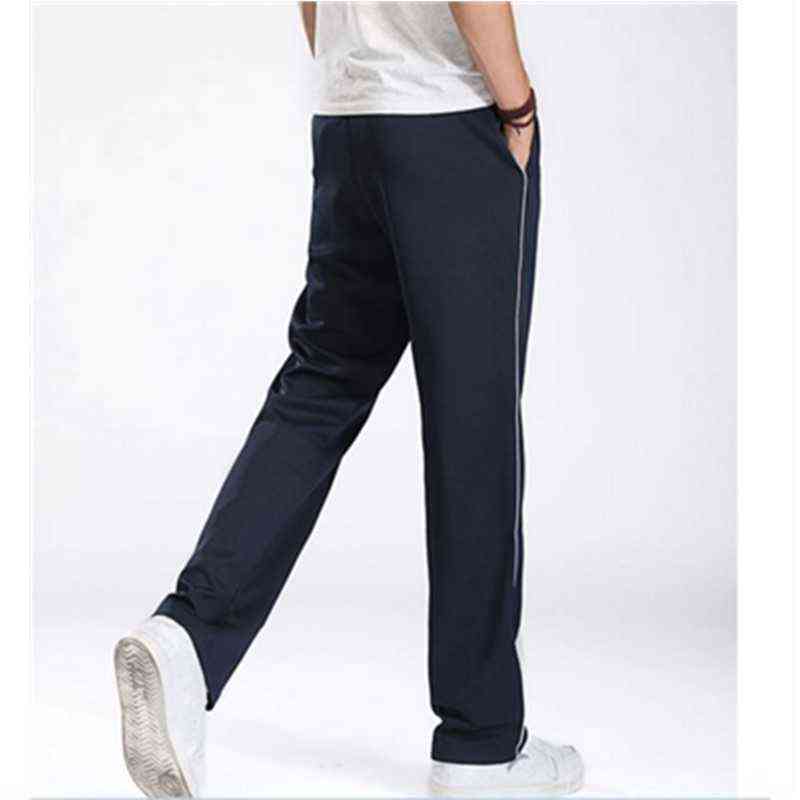 Spring Summer Men's Casual Sweatpants Men Basic Trousers Tracksuit Side Stripe Slim Breathable Sportswear Track Pants 211112