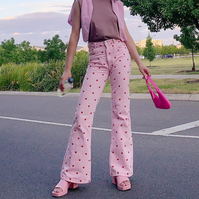 pants trousers 2021 women's in british girl's pink age reduction love print vertical straight leisure, Black;white
pants trousers 2021 women's in british girl's pink age reduction love print vertical straight leisure, Black;white
