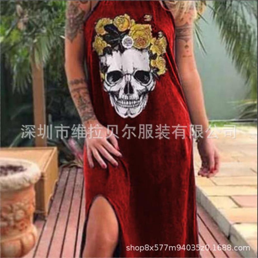 Print skull style slim mid length dress, Black;gray
Print skull style slim mid length dress, Black;gray