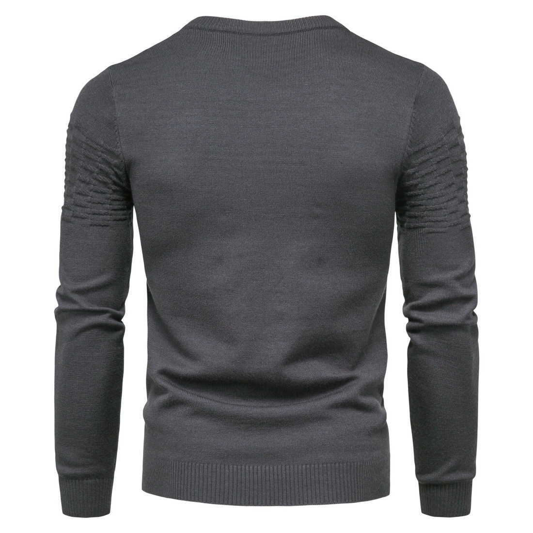 Men Winer Casual Solid Thick wool Cotton Sweater Pullovers High Elasticity Fashion Slim Fit O-Neck 211008