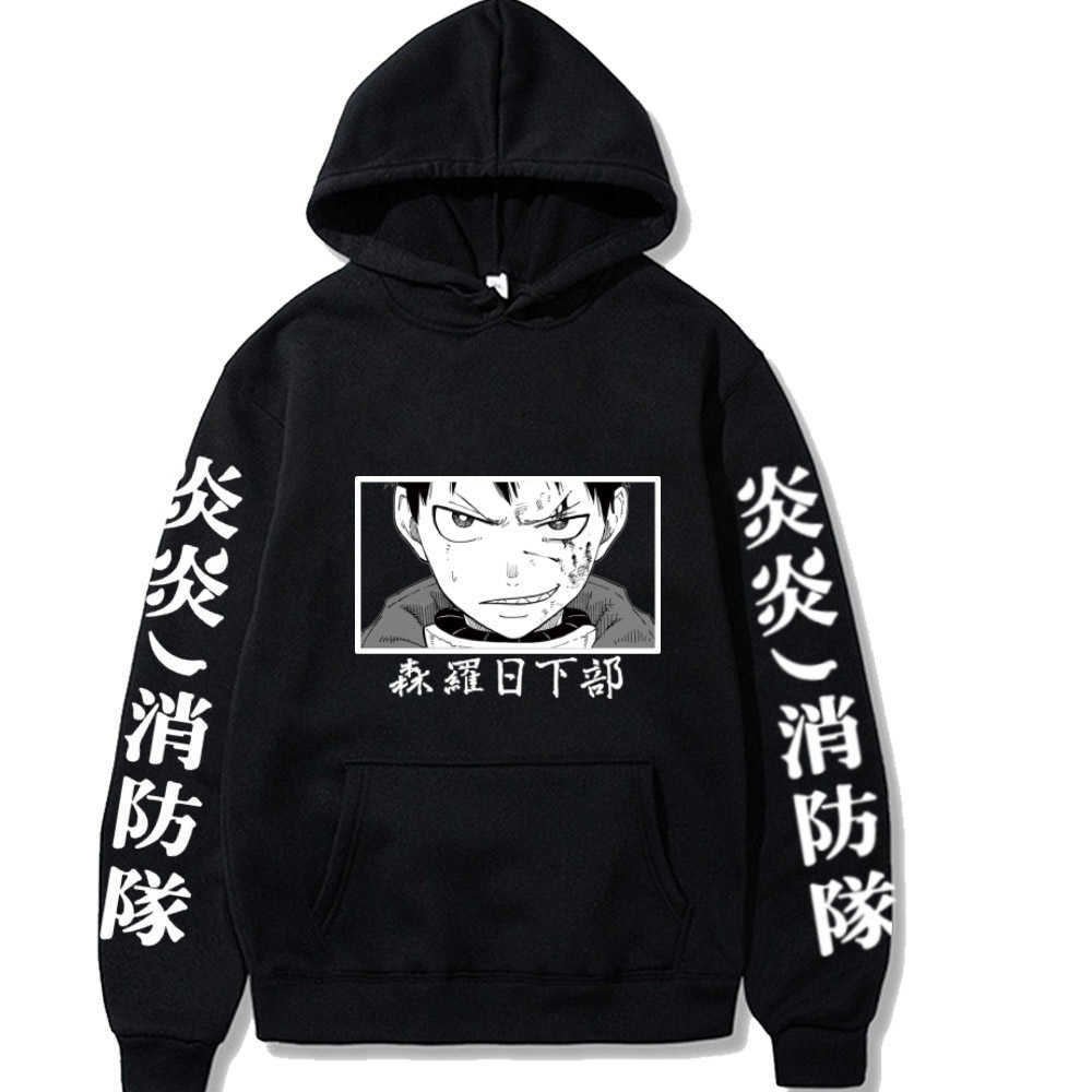 Hot Anime Hoodie Fire Force Fashion Pullover Tops Long Sleeve Uniex Y0727, Black
Hot Anime Hoodie Fire Force Fashion Pullover Tops Long Sleeve Uniex Y0727, Black