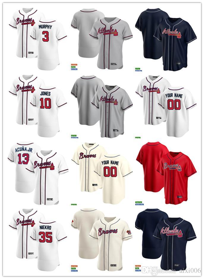 Men Women Youth 13 Ronald Acuna Jr. 35 Phil Niekro 10 Chipper Jones 3 Dale Murphy Custom Baseball Jersey Blank white gray red navy, Colour
Men Women Youth 13 Ronald Acuna Jr. 35 Phil Niekro 10 Chipper Jones 3 Dale Murphy Custom Baseball Jersey Blank white gray red navy, Colour