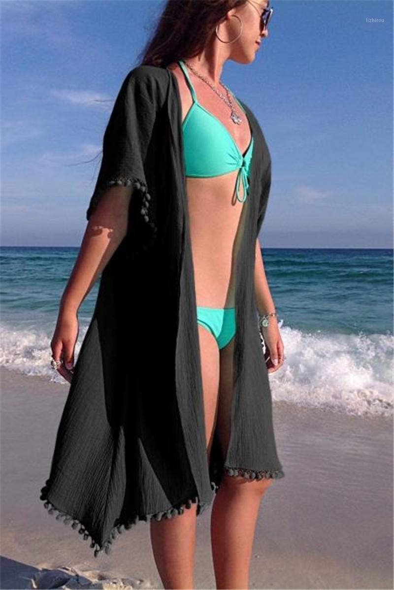 Fashion Summer Women Cotton Beach Solid Bikini Cover Up Bathing Suit Casual Loose Swimwear Coat Women, Black 
Fashion Summer Women Cotton Beach Solid Bikini Cover Up Bathing Suit Casual Loose Swimwear Coat Women, Black