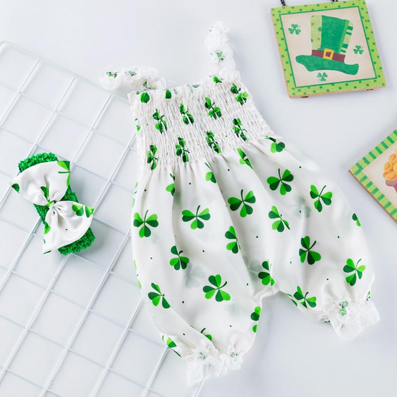 Clothing Sets Summer Cute Baby Romper With Headband Toddler Boy Girls St. Patrick's Day Sleeveless Jumpsuit Clothes Outfit Infant, White
Clothing Sets Summer Cute Baby Romper With Headband Toddler Boy Girls St. Patrick's Day Sleeveless Jumpsuit Clothes Outfit Infant, White