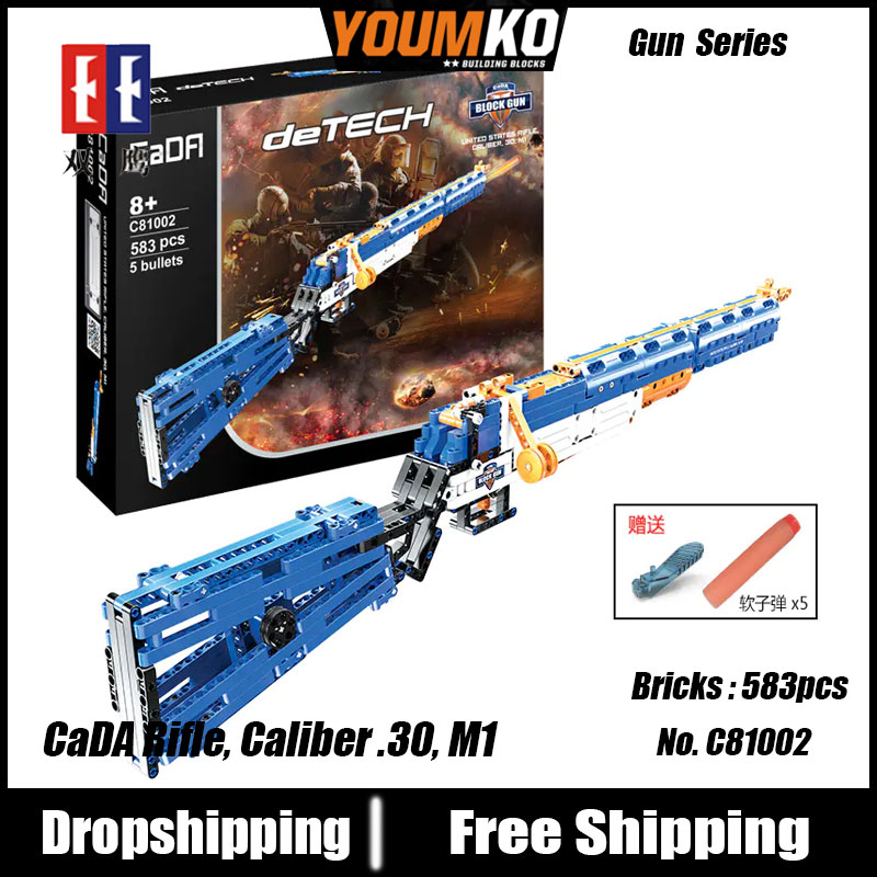 C81002 MOC Building block gun Model Series Mauser M1 Shotgun Sniper rifle Building Blocks 583pcs Bricks Education Toys Gift