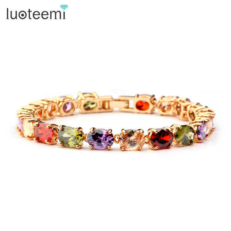 Luoteemi High Quality Youth Venus-colorful Oval Shape Aaa Cubic Zirconia Charm Bangle Bracelet for Women Wedding Party Jewelry Q0719
Luoteemi High Quality Youth Venus-colorful Oval Shape Aaa Cubic Zirconia Charm Bangle Bracelet for Women Wedding Party Jewelry Q0719