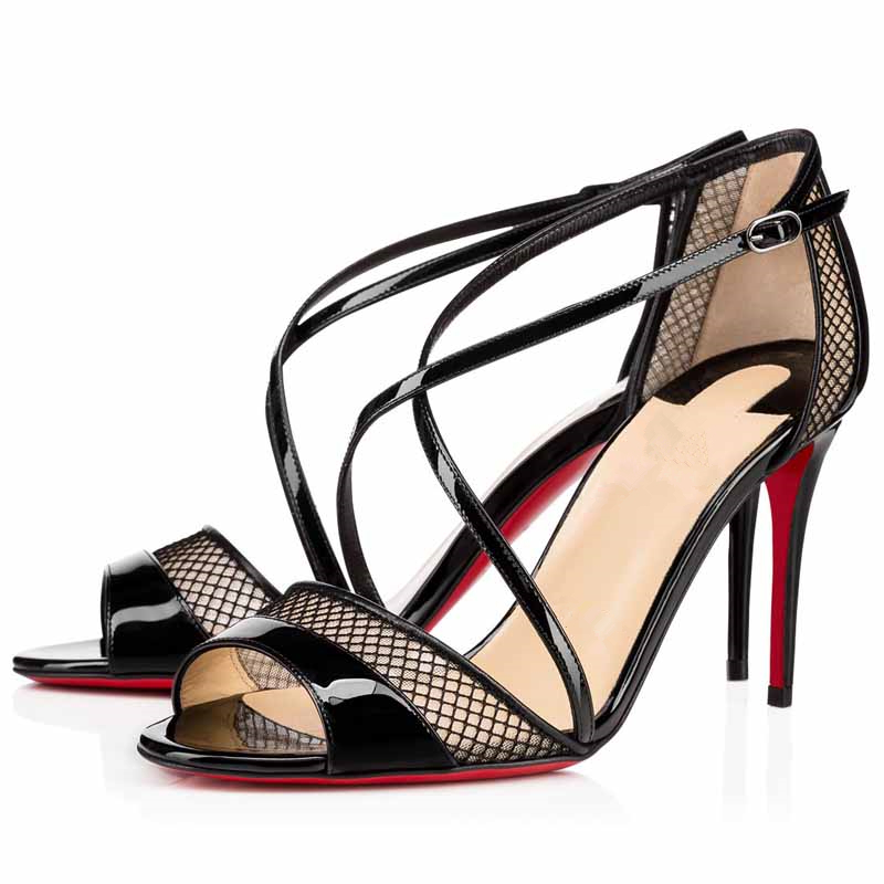 Summer Sophisticated Sexy Luxury Brand Women Shoes High Heel Open Toes Patent Leather Fishnet Sandals Red Bottom Slikova 85mm
Summer Sophisticated Sexy Luxury Brand Women Shoes High Heel Open Toes Patent Leather Fishnet Sandals Red Bottom Slikova 85mm