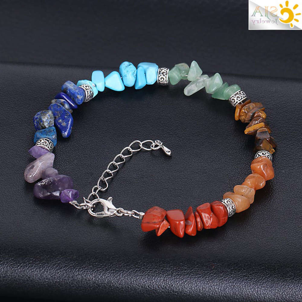 Women's jewelry natural stone bracelet irregular Yoga Jewelry 7 Chakra Bracelet extension chain, Golden;silver
Women's jewelry natural stone bracelet irregular Yoga Jewelry 7 Chakra Bracelet extension chain, Golden;silver