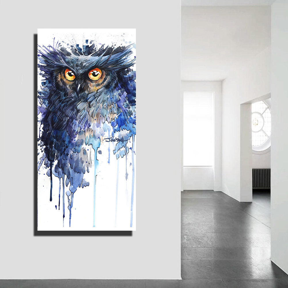 Modern Art Paintings Watercolor Owl Canvas Art Wall Pictures For Living Room Cuadros Decoration Art Printed