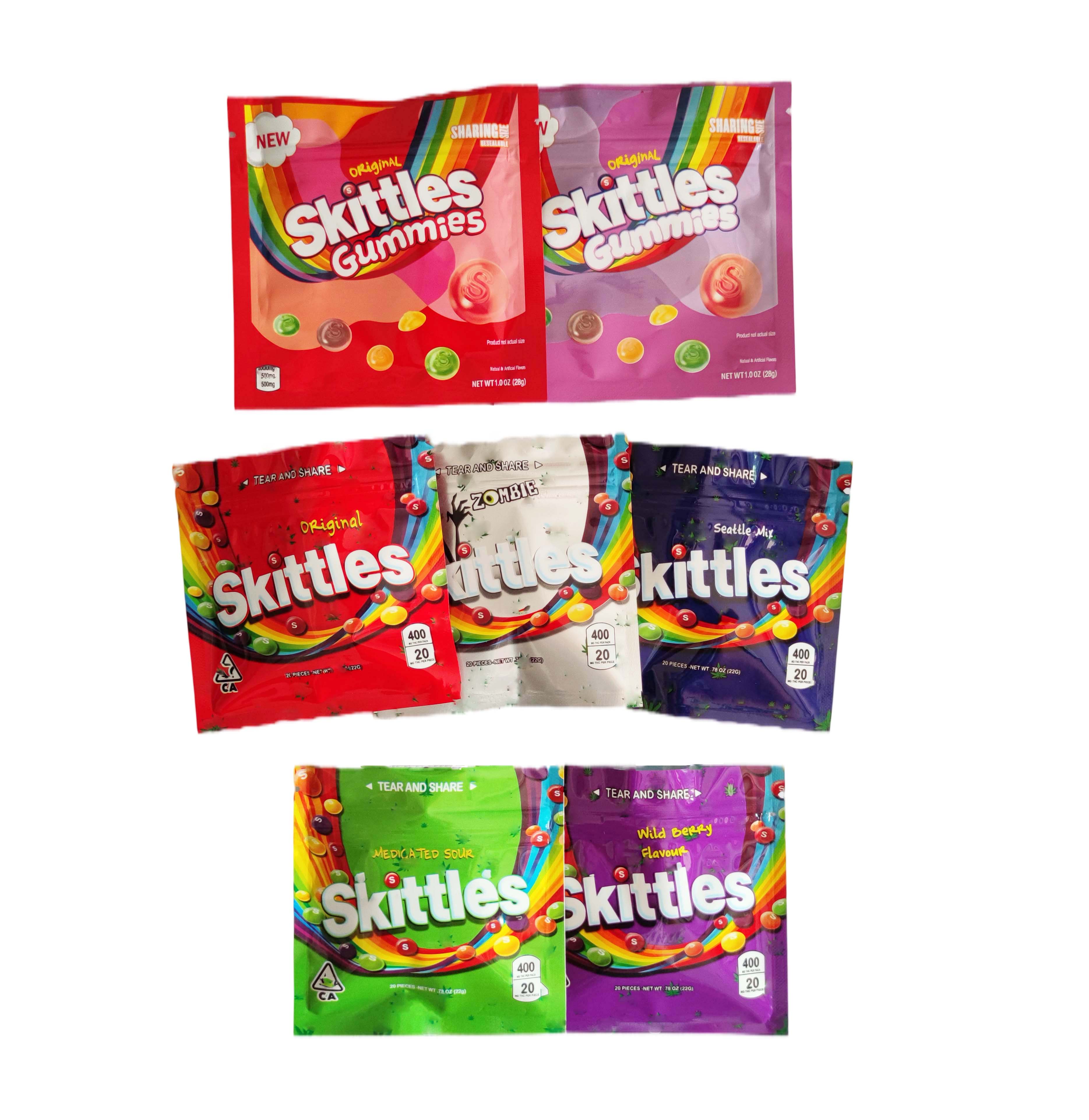 In stock Empty Skittles Mylar Bags 2021 400mg Medicated Sour Rainbow Edibles Gummies Candy Gummy Zipper Packaging Skittle Bag
In stock Empty Skittles Mylar Bags 2021 400mg Medicated Sour Rainbow Edibles Gummies Candy Gummy Zipper Packaging Skittle Bag