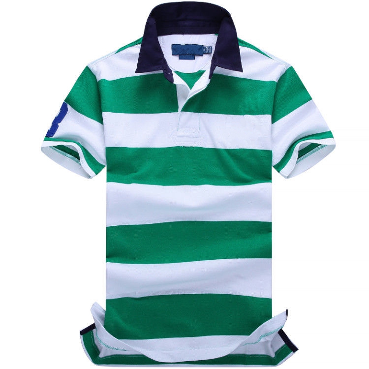 Summer striped stitching embroidery plus size shirt Fashion lapel cotton loose short-sleeved men' fashion t-shirt, Green
Summer striped stitching embroidery plus size shirt Fashion lapel cotton loose short-sleeved men' fashion t-shirt, Green