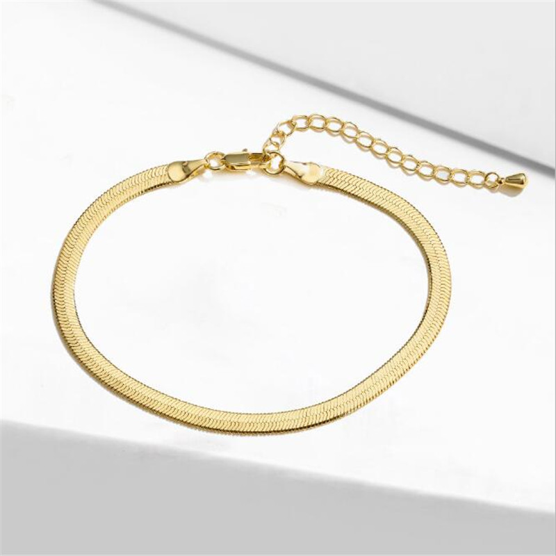 2021 Simple Fashion Wedding Bracelets Ins Top Sell Jewelry 18K Gold Fill High Quality Popular Women Snake Bangle Bracelet Gift