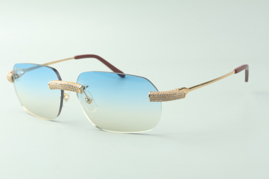 Designer sunglasses 3524024 with micro-paved diamond metal wires legs glasses, Direct sales, size: 18-140mm
Designer sunglasses 3524024 with micro-paved diamond metal wires legs glasses, Direct sales, size: 18-140mm