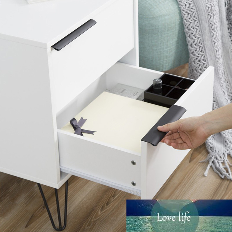 Hidden Cabinet Handles Zinc Alloy Kitchen Cupboard Pulls Drawer Knobs Bedroom Door Furniture Handle Hardware