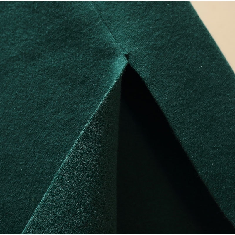 Plus Size Front Split Button Up Dark Green Office Lady Straight Knitted Skirts 4Xl 5Xl Women Mid Long Workwear Knitting Skirt T200301