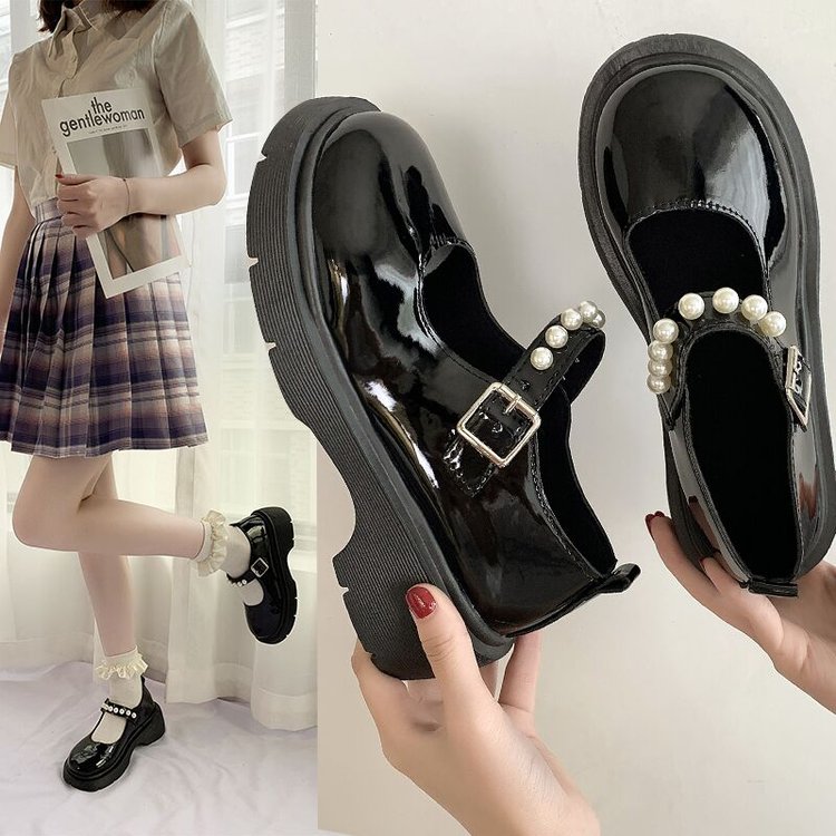 College Student Shoes Japanese Style Ankle Strap Round Toe High Heels Platform Leather Shoes Cute Lolita JK Girls Mary Jane Shoe, Black
College Student Shoes Japanese Style Ankle Strap Round Toe High Heels Platform Leather Shoes Cute Lolita JK Girls Mary Jane Shoe, Black