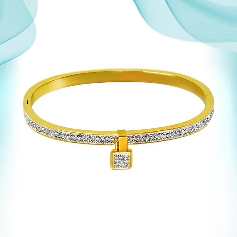 Bangle 2022 Bracelet For Women Golden Plated Copper Jewelry Full Diamond With Lock Round Shape Fashion Daily Accessories Wedding
Bangle 2022 Bracelet For Women Golden Plated Copper Jewelry Full Diamond With Lock Round Shape Fashion Daily Accessories Wedding