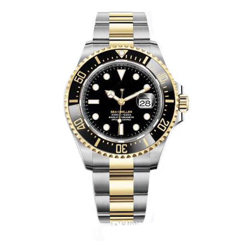 Mens Watch Ceramic Bezel 43mm Two Tone Gold SEA-DWELLER Stainless Steel 126603 With Glide Lock Solid Clasp Automatic Men Watches Male Wristwatches, Make waterproof 50m
Mens Watch Ceramic Bezel 43mm Two Tone Gold SEA-DWELLER Stainless Steel 126603 With Glide Lock Solid Clasp Automatic Men Watches Male Wristwatches, Make waterproof 50m