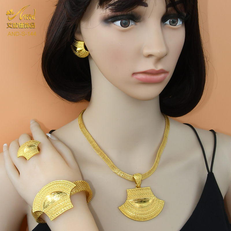 ANIID Dubai Gold Necklace Set Pendant African Nigerian 24K Jewelry Set Earrings And Bracelets Bridal Indian Fashion Quality News
ANIID Dubai Gold Necklace Set Pendant African Nigerian 24K Jewelry Set Earrings And Bracelets Bridal Indian Fashion Quality News
