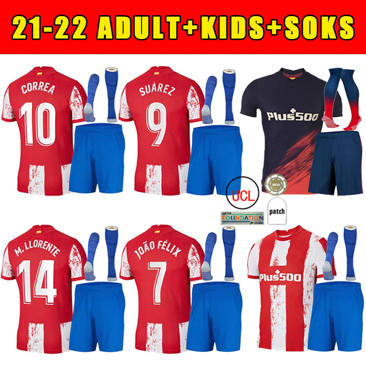 21 22 Atletico Madrid Soccer Jerseys SUAREZ JOÃO FÉLIX 2021 2022 M. Llorente CORREA KOKE Camisetas third 4th CARRASCO men kids kit+Socks Football Shirt fans, Mj0056
21 22 Atletico Madrid Soccer Jerseys SUAREZ JOÃO FÉLIX 2021 2022 M. Llorente CORREA KOKE Camisetas third 4th CARRASCO men kids kit+Socks Football Shirt fans, Mj0056
