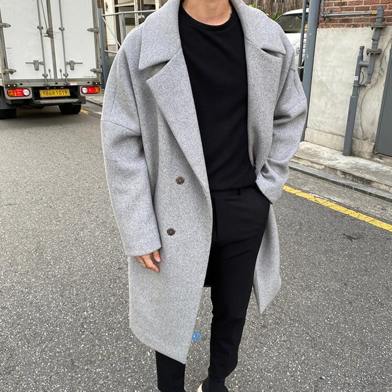 2021 New Korean Style Men's Fashion Solid Color Casual Long Men Overcoat Loose Oversize Woolen Coat Mens M-2xl 3m9f, Black
2021 New Korean Style Men's Fashion Solid Color Casual Long Men Overcoat Loose Oversize Woolen Coat Mens M-2xl 3m9f, Black
