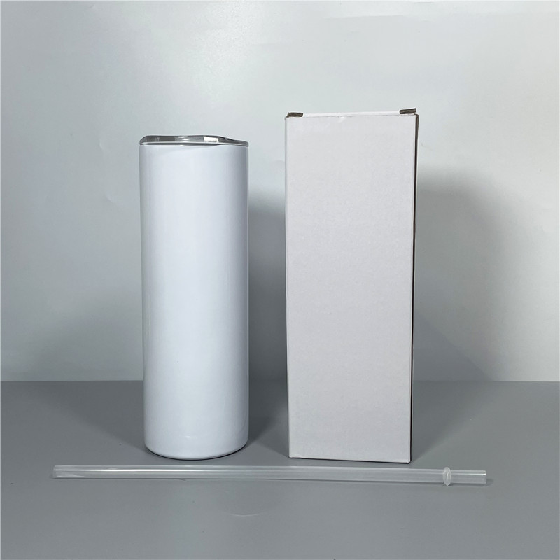 Warehouse! 20oz Straight Sublimation Skinny Tumblers With a Plastic Straw and a Rubber Coaster White Double Wall 304 Stainless Steel Insulated Coffee Mug A17
Warehouse! 20oz Straight Sublimation Skinny Tumblers With a Plastic Straw and a Rubber Coaster White Double Wall 304 Stainless Steel Insulated Coffee Mug A17