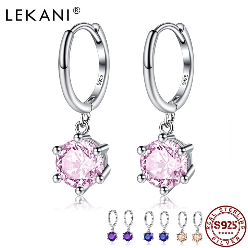 Dangle & Chandelier LEKANI Drop Earring For Women 925 Sterling Silver Colorful Cubic Zirconia Inlay Series Simple Life Suprise Fine Jewelry
Dangle & Chandelier LEKANI Drop Earring For Women 925 Sterling Silver Colorful Cubic Zirconia Inlay Series Simple Life Suprise Fine Jewelry