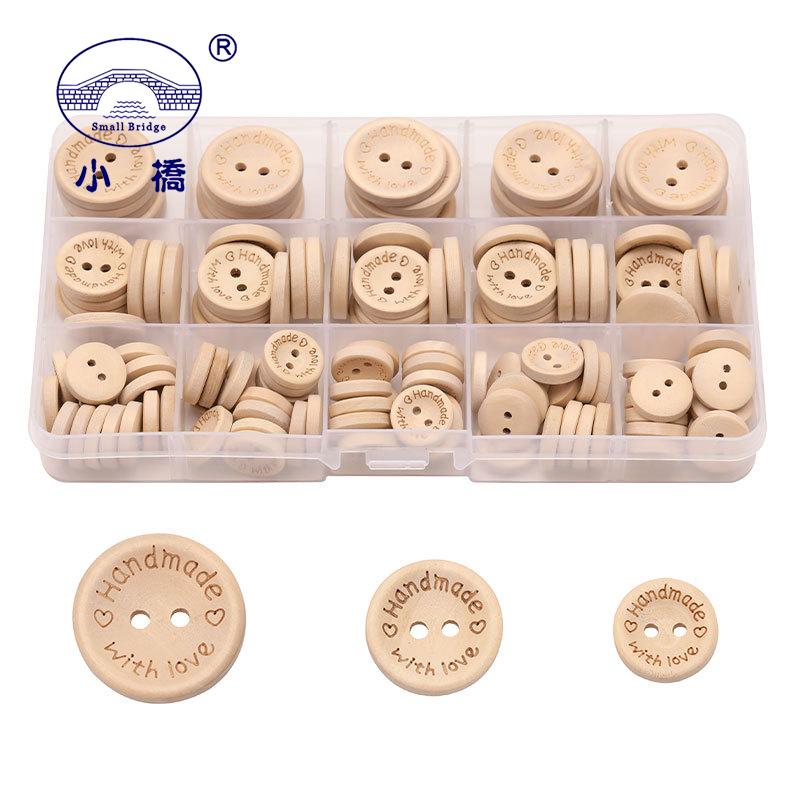 Button 140pcs Multi-size Natural Color 2 Hole Wooden Buttons Handmade Sewing Accessories Decoration For Clothes+1box
Button 140pcs Multi-size Natural Color 2 Hole Wooden Buttons Handmade Sewing Accessories Decoration For Clothes+1box