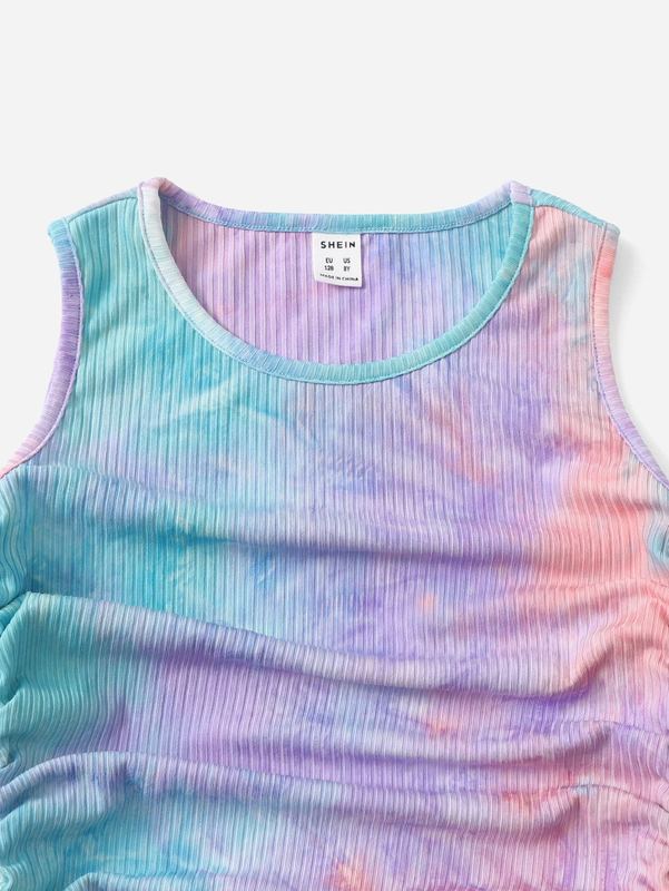 Girls Tie Dye Rib Knit Dress SHE