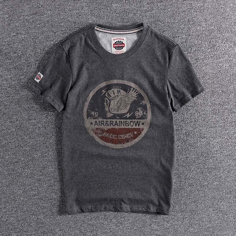 new arrival Printed European and American hip hop trend young men's slim short sleeve T-shirt bottom Tee wholesale tops T 210225