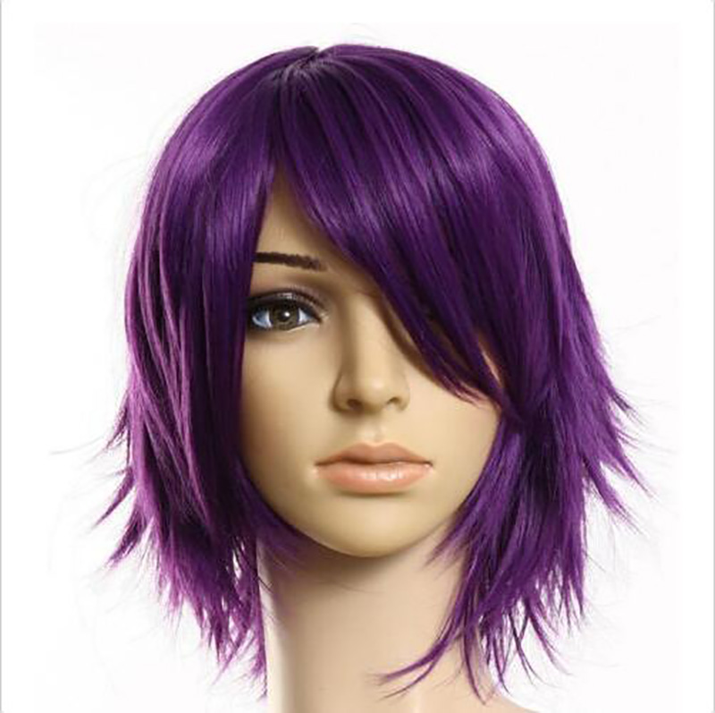 Cosplay Hair Short Synthetic Straight Wig Hairstyle Hightemperature for Party