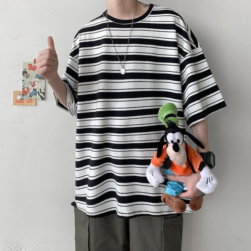 2021 New Summer Cotton Short-sleeved T-shirt Men's Fashion Casual Striped t Shirt Men Streetwear Hip-hop O-neck Pullover Tshirt Mens Tops Nz, Blue
2021 New Summer Cotton Short-sleeved T-shirt Men's Fashion Casual Striped t Shirt Men Streetwear Hip-hop O-neck Pullover Tshirt Mens Tops Nz, Blue