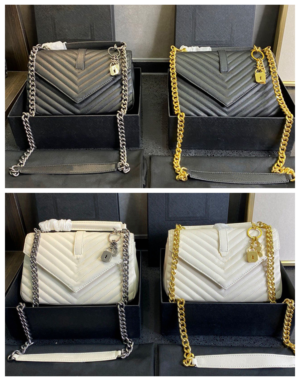 Handbags Women Shoulder Bags Totes black calfskin caviar classic Diamond quilted bag chains double flap medium Genuine Leather c, #6 24cm
Handbags Women Shoulder Bags Totes black calfskin caviar classic Diamond quilted bag chains double flap medium Genuine Leather c, #6 24cm