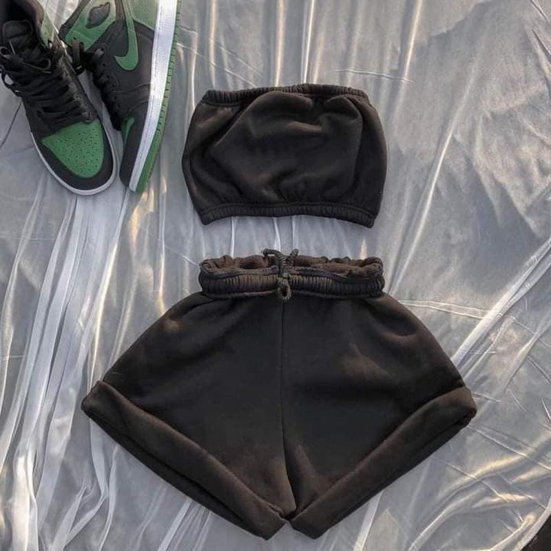 Casual Cotton Sportswear Two Piece Tracksuits Women Sleeveless Top+Drawstring Elastic Shorts Matching Set Athleisure Outfits