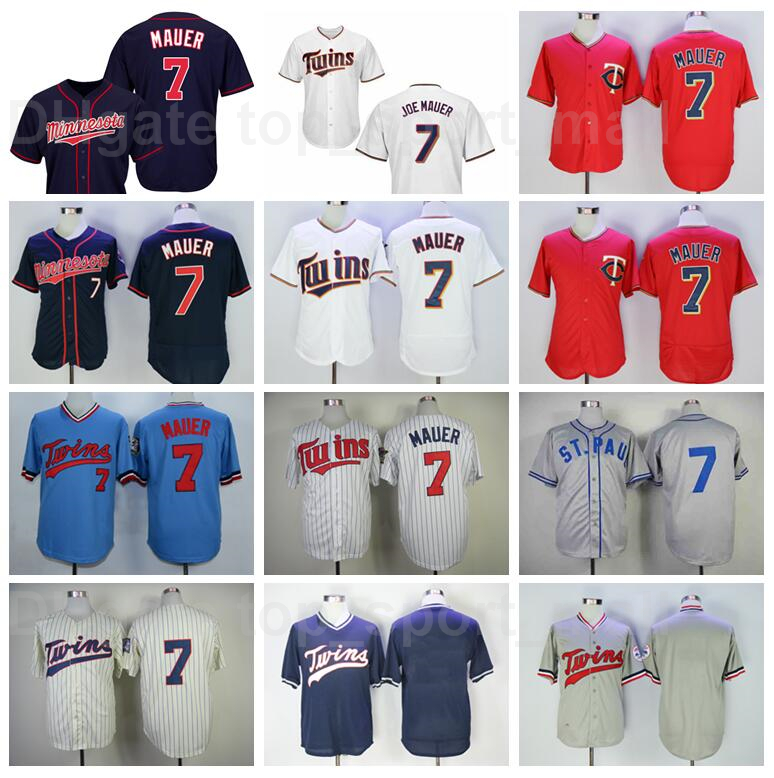 Retror 1948 Turn Back Vintage Baseball 7 Joe Mauer Jersey Flexbase Cool Base Pullover Pinstripe Retire Embroidery And Sewing Good Quality, Red
Retror 1948 Turn Back Vintage Baseball 7 Joe Mauer Jersey Flexbase Cool Base Pullover Pinstripe Retire Embroidery And Sewing Good Quality, Red
