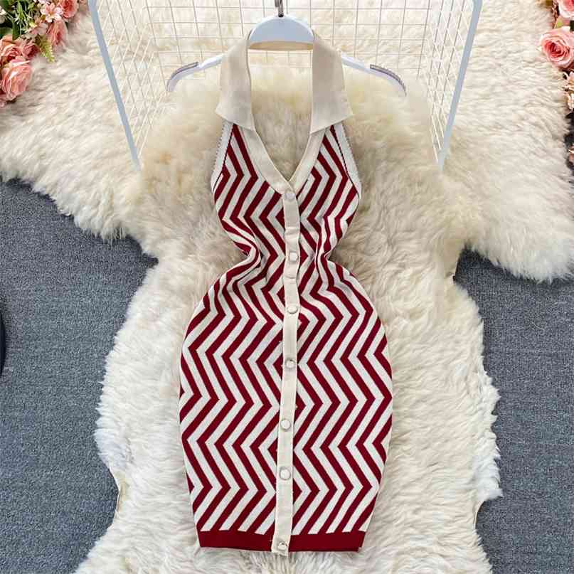 Summer Women's Dress Sexy Geometric Stripes Knit Bodycon Mini Chic V-neck Sleeveless Backless Skinny Vestidos 210603, Khaki
Summer Women's Dress Sexy Geometric Stripes Knit Bodycon Mini Chic V-neck Sleeveless Backless Skinny Vestidos 210603, Khaki