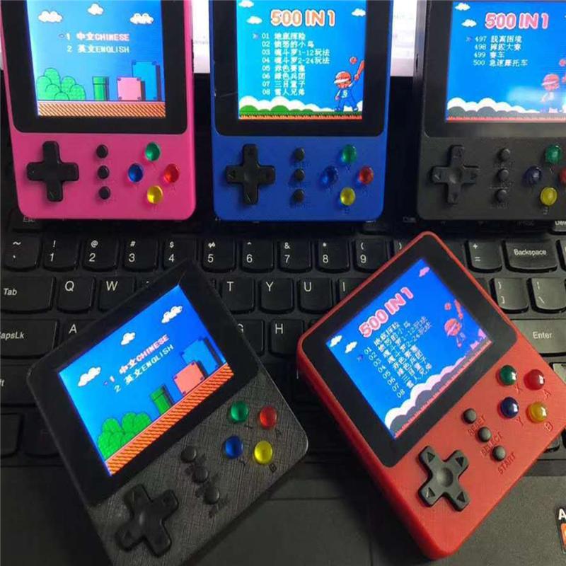 Game Controllers & Joysticks 3.0 Inch LCD Screen Classic Mini Video Console Handheld 500 In 1 Retro Games Machine Gamepad Player For Kids Gi