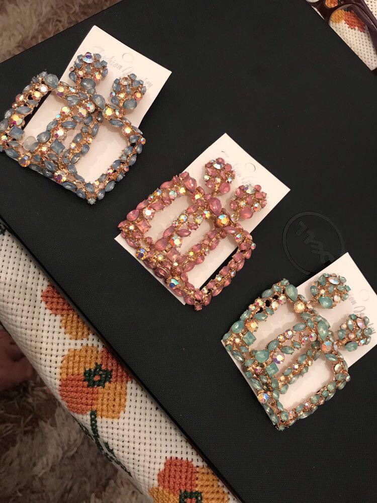 Big Vintage Earrings For Women Color Golden Geometric Statement Earrings 2018 Metal Earing Hanging Trend Jewelry