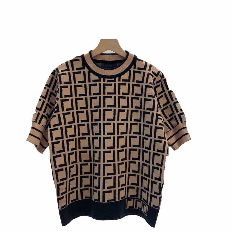Retro Letter F Print Knitted Sweater Womens Short-sleeved Pullover Round Neck Stretch Slim Fit Half-sleeve Vest Bottoming Top Women Tide, Black
Retro Letter F Print Knitted Sweater Womens Short-sleeved Pullover Round Neck Stretch Slim Fit Half-sleeve Vest Bottoming Top Women Tide, Black