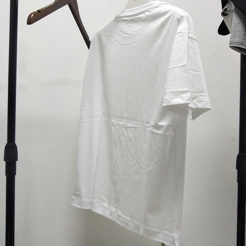 Girl T Shirt Summer New Letter Printed Hot Drill U-neck Button Pure Cotton Short-sleeved T-shirt Women 210302