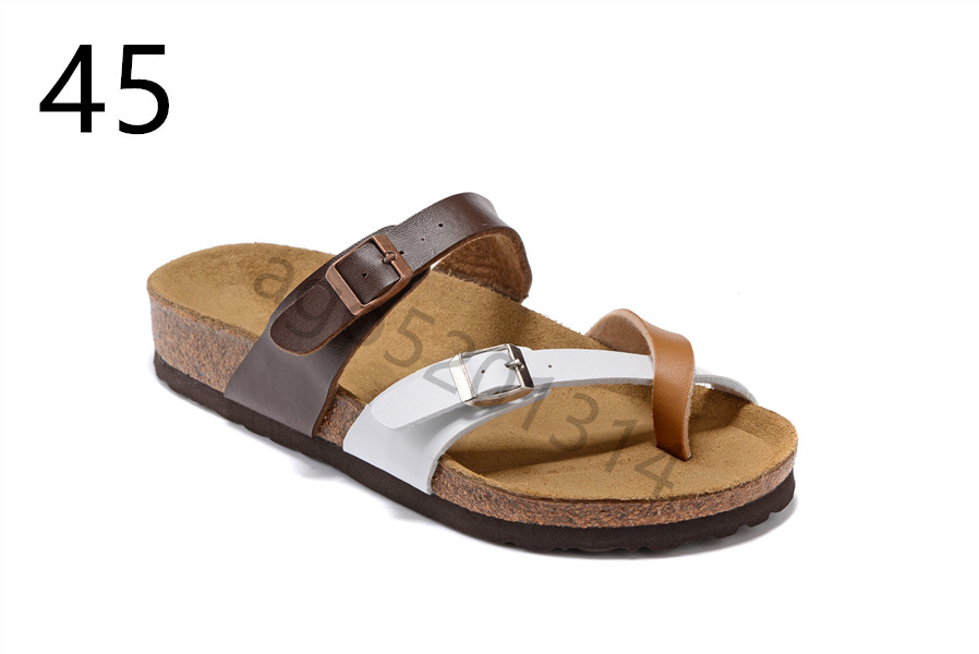 Home Slippers Arizona Summer Beach Cork Sandals Casual Double Buckle Clogs Sandalias Women Men Slip on Flip Flops Flats Shoes 34-45