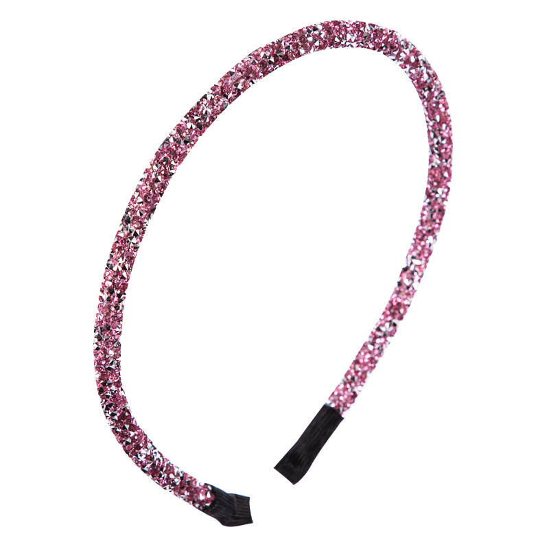 Wholesale-Women's simple crystal rhinestone hair band multicolor thin edge all-match headband girls' heart hair accessories
