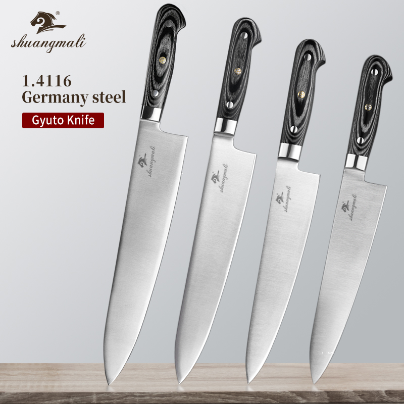 Professiona Gyuto Chef Knife Germany 1.4116 Stee Cutting Meat Kitchen Ceaver Knives Utiity Gyuto Knife With Wooden Hande
Professiona Gyuto Chef Knife Germany 1.4116 Stee Cutting Meat Kitchen Ceaver Knives Utiity Gyuto Knife With Wooden Hande
