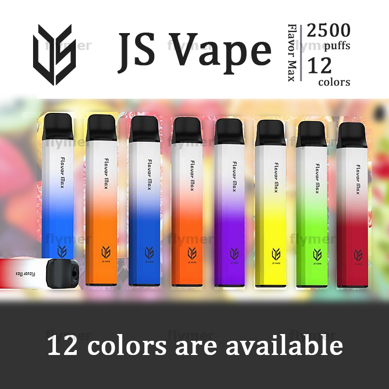 Original JS Flavor Max Disposables Vape Electronic Cigarettes 8.5mL 1200mah Battery 8 flavors 2500 puffs vapors wholesale Pre-filled vs Gunnpod
Original JS Flavor Max Disposables Vape Electronic Cigarettes 8.5mL 1200mah Battery 8 flavors 2500 puffs vapors wholesale Pre-filled vs Gunnpod