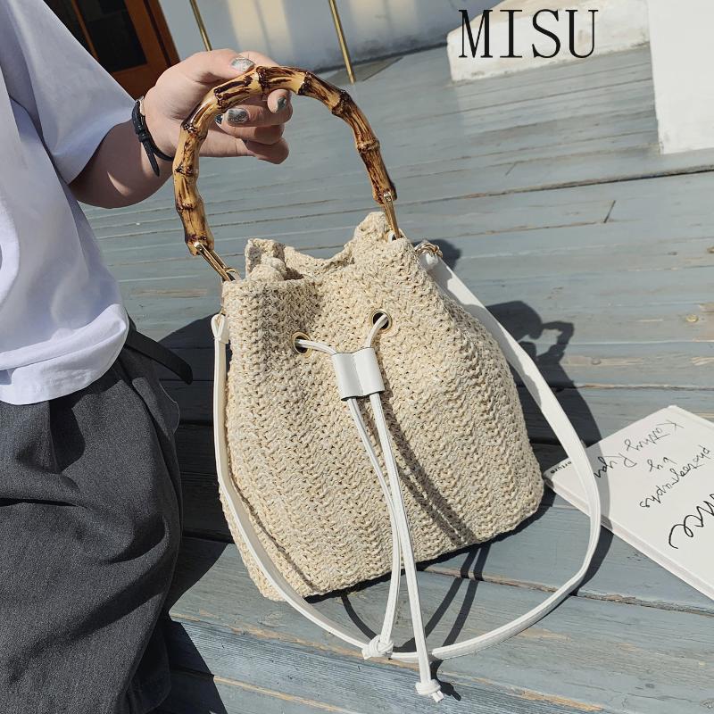 Slub Handle Straw Bucket Bags For Women 2021 Small Shoulder Handbags Female Travel Totes Lady Fashion New Hand Bag, Brown
Slub Handle Straw Bucket Bags For Women 2021 Small Shoulder Handbags Female Travel Totes Lady Fashion New Hand Bag, Brown