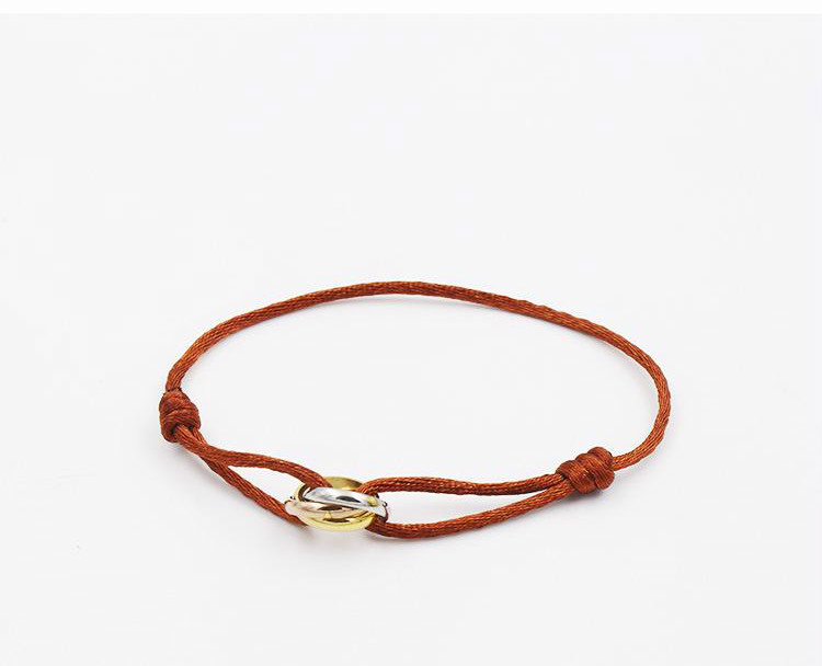 316L Stainless Steel Trinity Ring String Bracelet Three Rings Hand Strap Couple Bracelets For Men Women Fashion Famous Brand Jewel