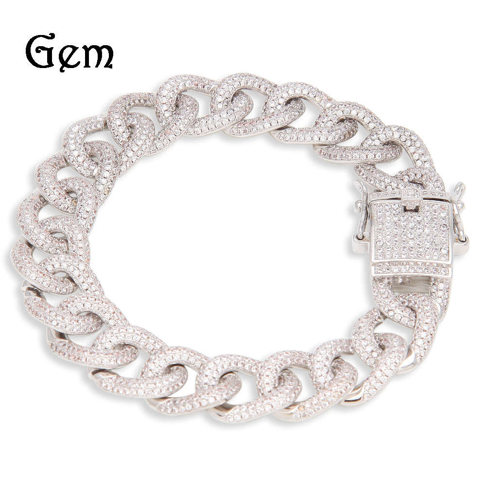 New zircon Cuban Bracelet simple men's and women's hand jewelry gold plated diamond hip hop Bracelet
New zircon Cuban Bracelet simple men's and women's hand jewelry gold plated diamond hip hop Bracelet
