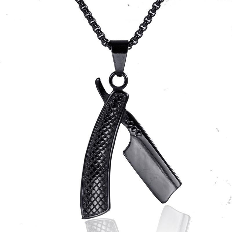 Pendant Necklaces Fashionable Retro Hip-Hop Barber Scraper Shape Jewelry Necklace For Men High-Quality Friends Chain 2021 Trend
Pendant Necklaces Fashionable Retro Hip-Hop Barber Scraper Shape Jewelry Necklace For Men High-Quality Friends Chain 2021 Trend